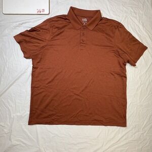 Croft & Barrow mens short sleeve polo, copper, size XL, Quick Dry